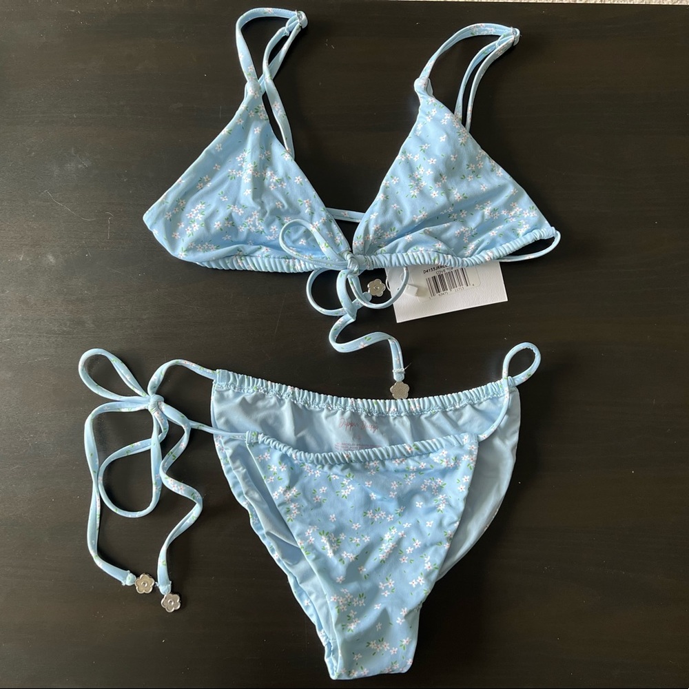 Dippin’ Daisy’s Blue Floral Bikini